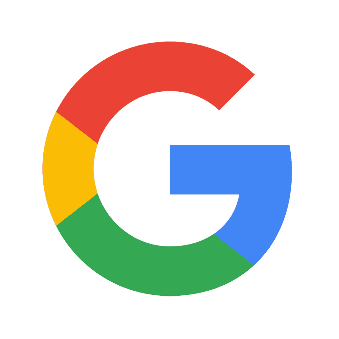 Multi-colored Google "G" logo with red, yellow, green, and blue segments.